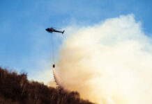 Incendio in Valle di Muggio