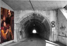 Il tunnel ex Saceba si colora