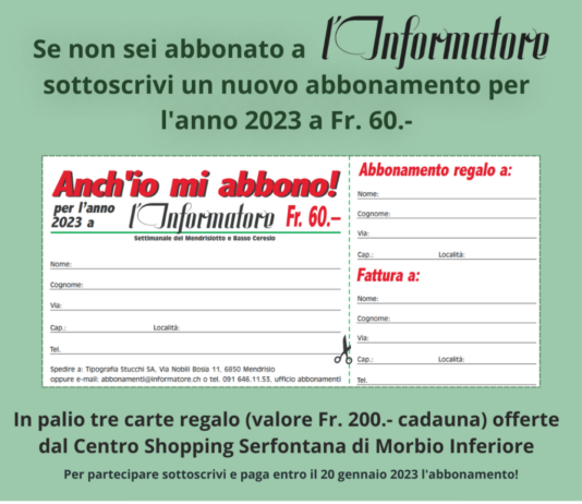 Abbonati per il 2023! Vinci una carta regalo Serfontana!