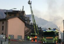 Val Mara contesa dai pompieri di Mendrisio e Melide